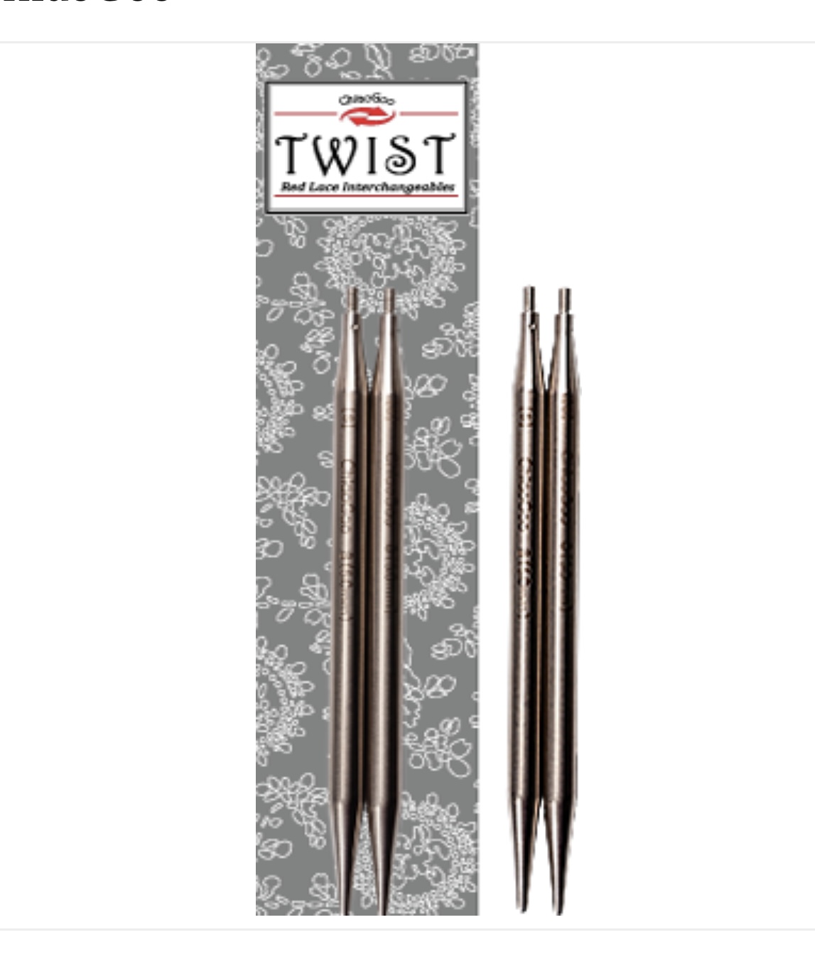Спиці ChiaoGoo TWIST Lace 10 см знімні стальні