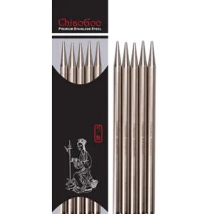 Спиці ChiaoGoo шкарпеткові, 15 см, стальні